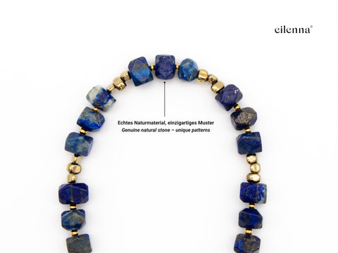 Kurze Handykette mit Lapislazuli Natursteinen