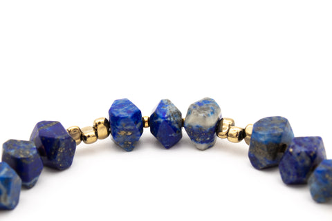 Kurze Handykette mit Lapislazuli Natursteinen