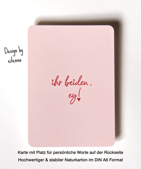 Geschenkset mit handgemachten Sonnenfänger, Grußkarte zur Hochzeit & Geschenktüte