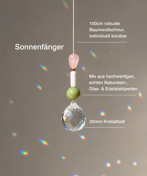 Geburtstagskarte „Happy Birthday“ #2 mit handgemachtem Sonnenfänger & Geschenktüte