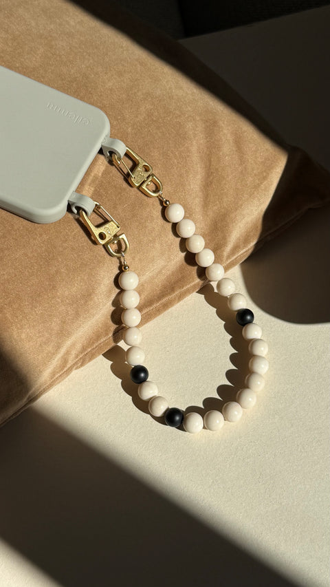 Kurze Handykette Cream Noir