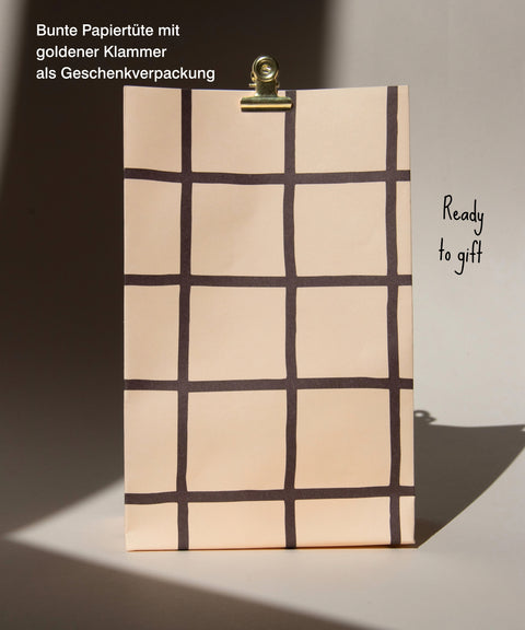 Grußkarte zum Abschied mit handgemachtem Sonnenfänger & Geschenktüte