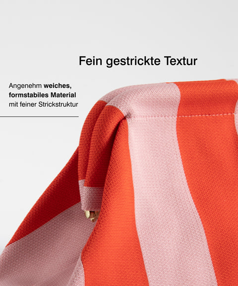 MIO Clutch Rot & Rosa gestreift