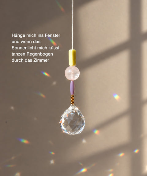 Grußkarte „Nur Mut" mit handgemachtem Sonnenfänger & Geschenktüte