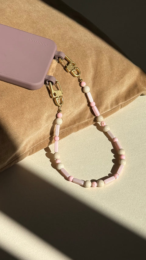 Kurze Handykette Pink Sand