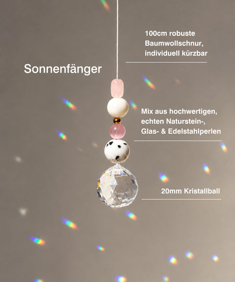 Grußkarte „Hip Hip Hurra“ mit handgemachtem Sonnenfänger & Geschenktüte