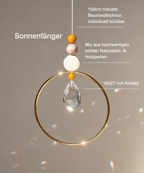 Gift set with handmade suncatcher, farewell greeting card & gift bag