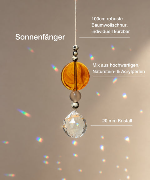 Geschenkset Aufmunterung mit handgemachten Sonnenfänger, Grußkarte & Geschenktüte