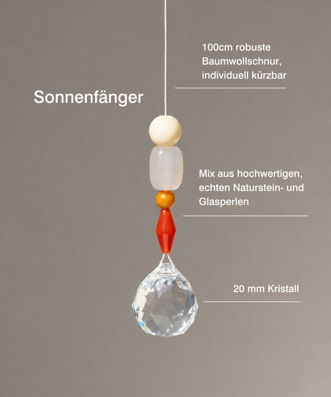 Gift set with handmade suncatcher, "Merci" greeting card & gift bag