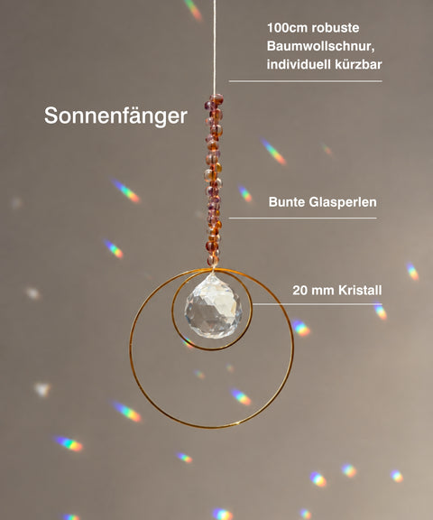 Gift set with handmade suncatcher, friendship greeting card & gift bag