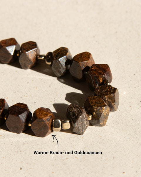 Kurze Handykette mit Bronzit – Für innere Gelassenheit & Stabilität