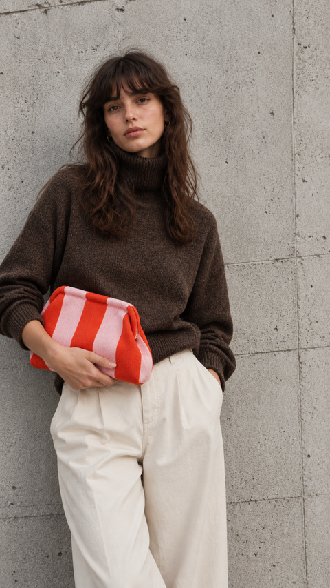 Handyhülle mit Naturstein-Handykette & MIO Clutch im Bundle