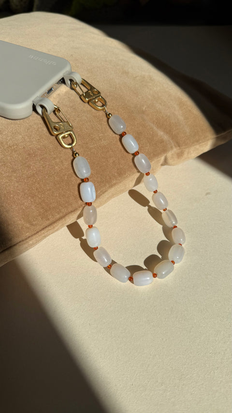 Kurze Handykette aus Achat & Karneol, Agate