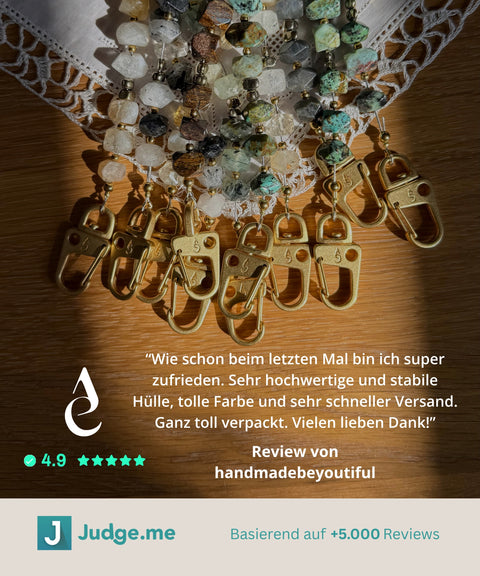 Short phone chain with citrine - For joy of life & optimism