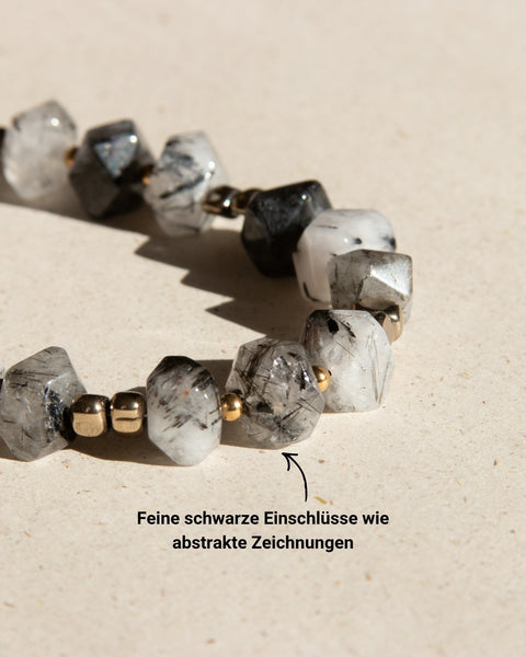 Kurze Handykette mit Turmalinquarz – Für Schutz & Fokus