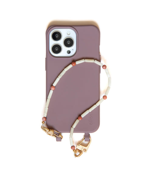 Berry phone case &amp; phone chain with rhodonite