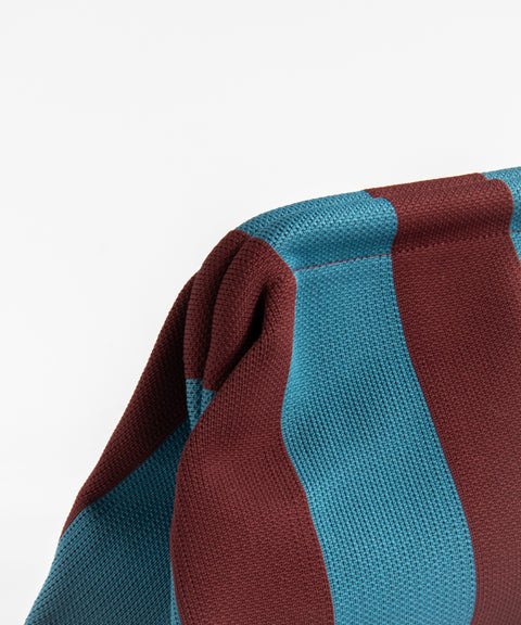 MIO Clutch Blau-Bordeaux gestreift