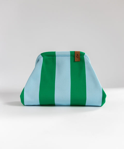 MIO Clutch Grün-Blau gestreift
