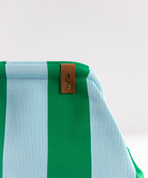 MIO Clutch Grün-Blau gestreift