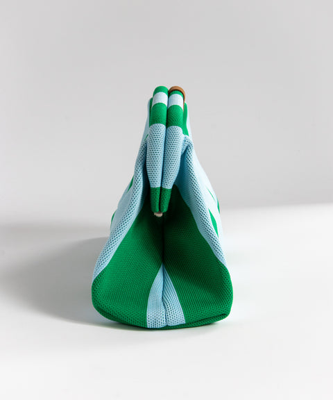 MIO Clutch Grün-Blau gestreift