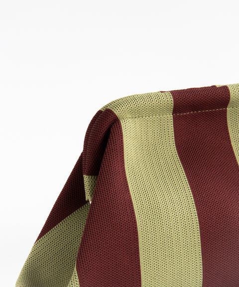MIO Clutch Grün-Bordeaux gestreift