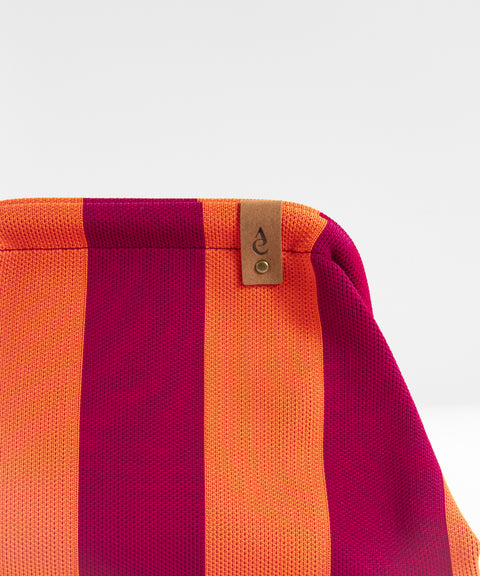 MIO Clutch Orange-Himbeere gestreift