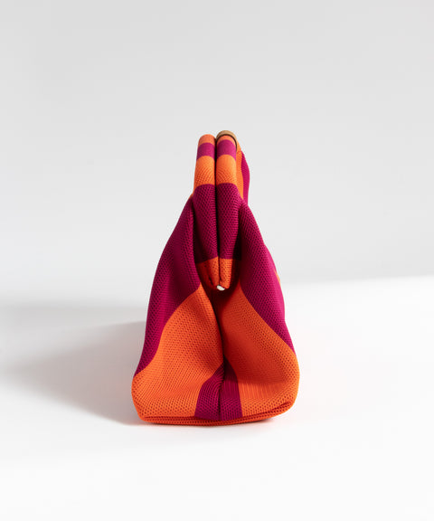 MIO Clutch Orange-Himbeere gestreift