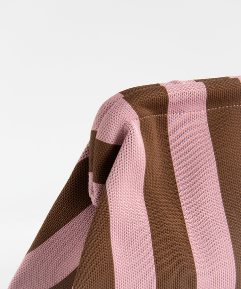 MIO Clutch Rosa-Braun gestreift