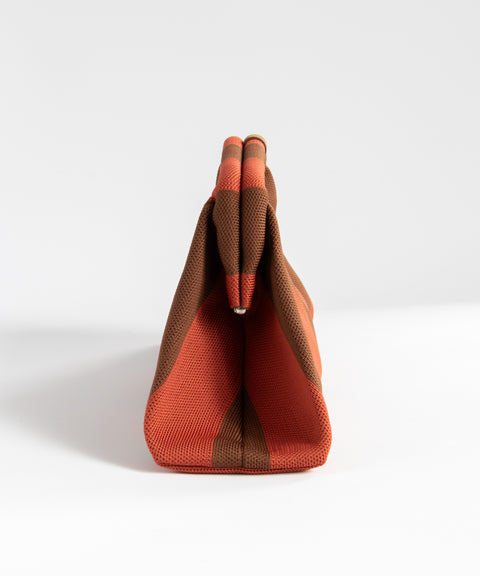 MIO Clutch Rostrot-Braun gestreift