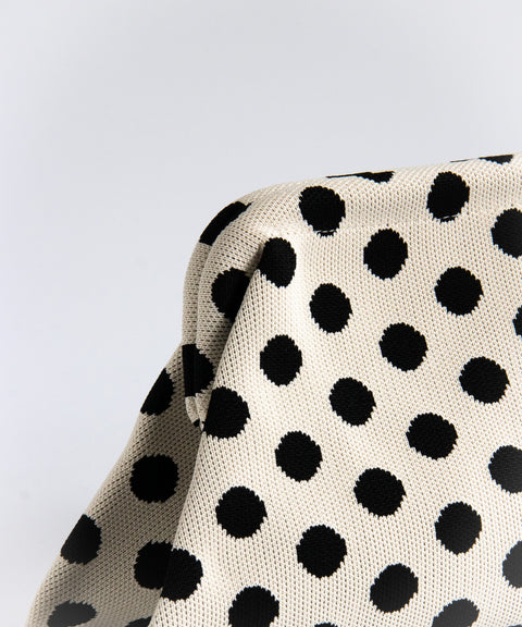 MIO Clutch Schwarz-Weiß Punkte