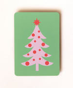 Weihnachtskarte "rosa Weihnachtsbaum"
