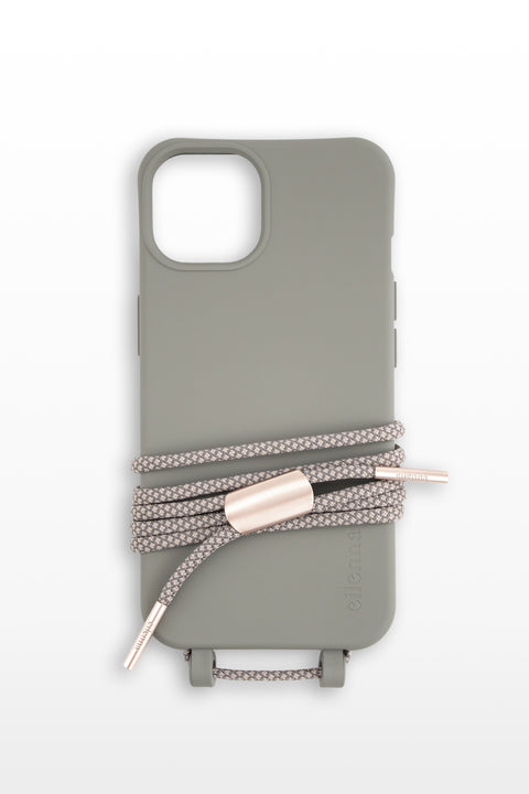 Handyhülle mit abnehmbarer Kordel, Pine & Oat