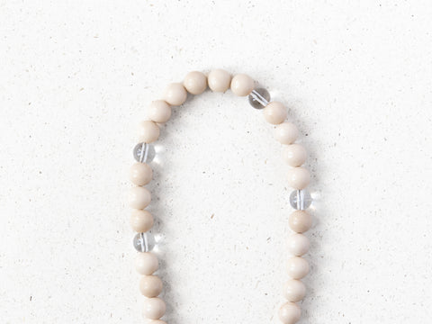 Kurze Handykette Creamy Crystal