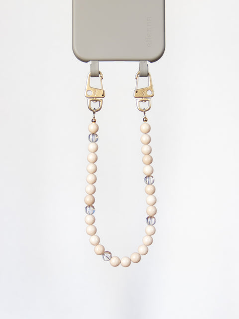 Kurze Handykette Creamy Crystal