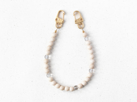 Kurze Handykette Creamy Crystal