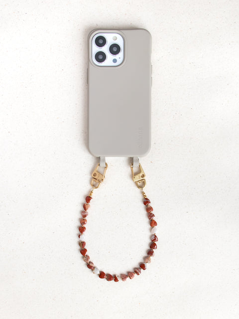 Handyhülle Clay & Handykette mit Brekzienjaspis – Für Liebe & Dankbarkeit