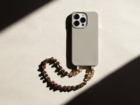 Handyhülle Clay & Handykette mit Bronzit – Für innere Gelassenheit & Schutz