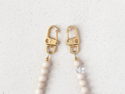 Kurze Handykette Creamy Crystal