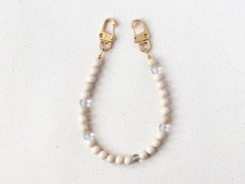 Kurze Handykette Creamy Crystal