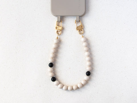 Kurze Handykette Cream Noir