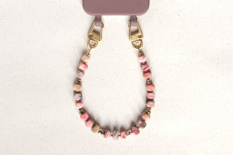 Handyhülle Berry & Handykette mit Rhodonit – Für Selbstliebe & Harmonie