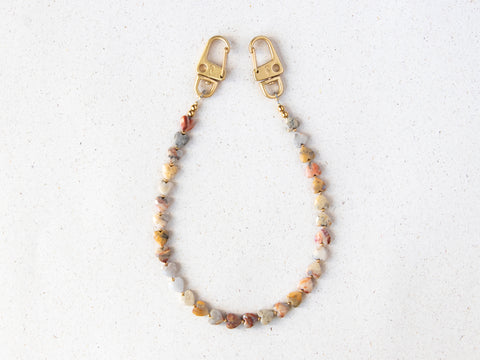 Kurze Handykette mit Crazy Lace Agate – Für Lebensfreude & Optimismus