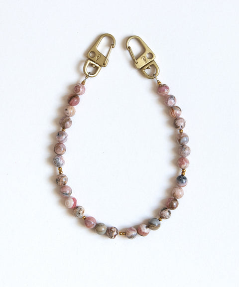 Berry phone case &amp; phone chain with rhodonite