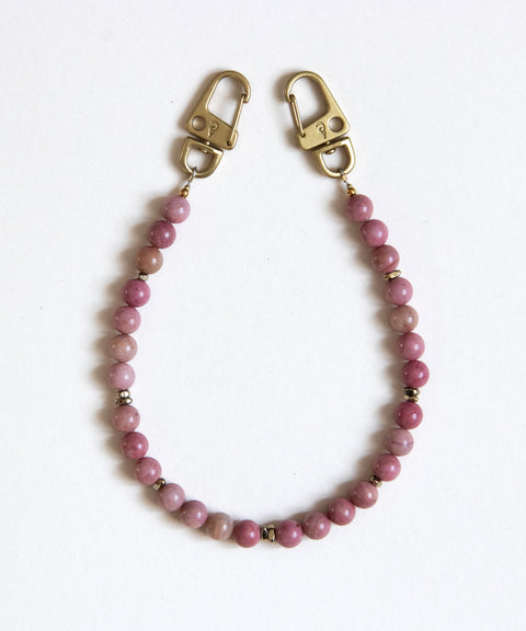 Berry phone case &amp; phone chain with rhodonite