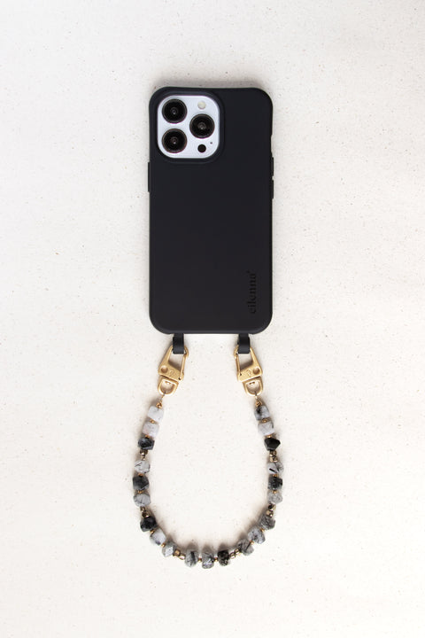 Handyhülle Crow & Handykette mit Rutilquarz – Für Klarheit & Fokus