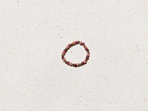Ring mit Rhodochrosit und Granat, Haze Ring