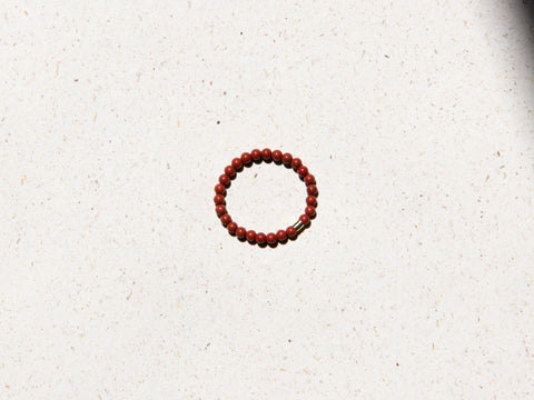 Ring with red jasper natural stones, Soléa Ring