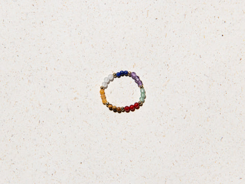 7 Chakra Edelstein Ring, Balance und Energie