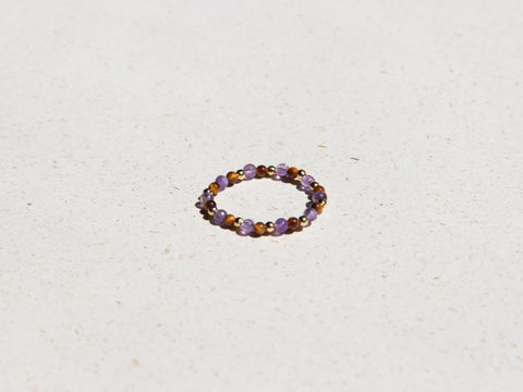 Ring mit Amethyst und Tigerauge, Elva Ring