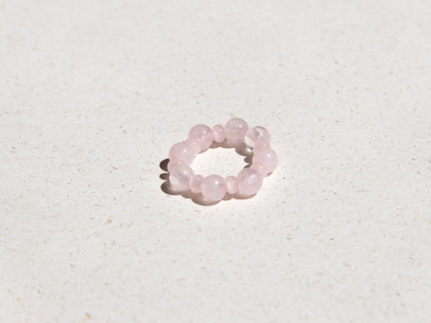 Ring aus Rosenquarz, Yuna Ring